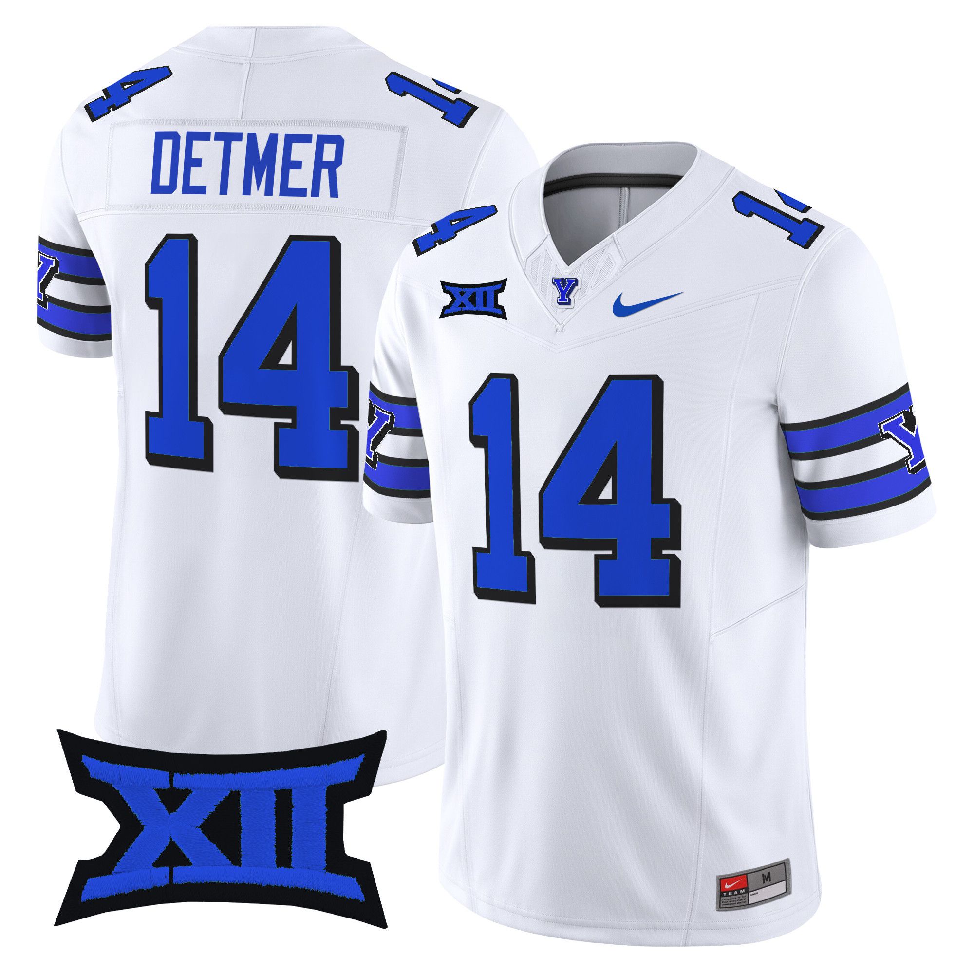 Men BYU Cougars #14 Detmer White Nike 2024 Vapor Limited NCAA Jersey style 1